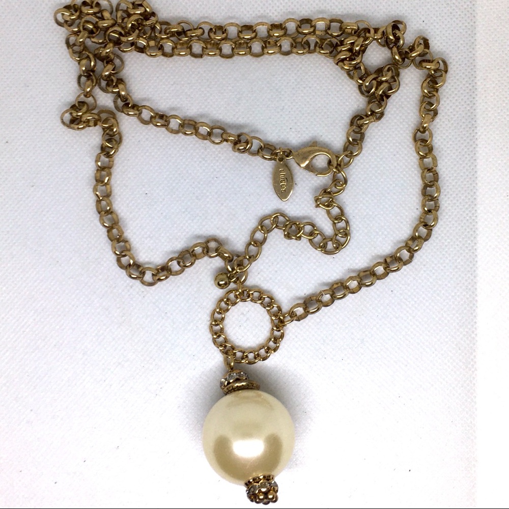 Vintage Chico’s Giant Faux Pearl Long Necklace - Picture 2 of 4